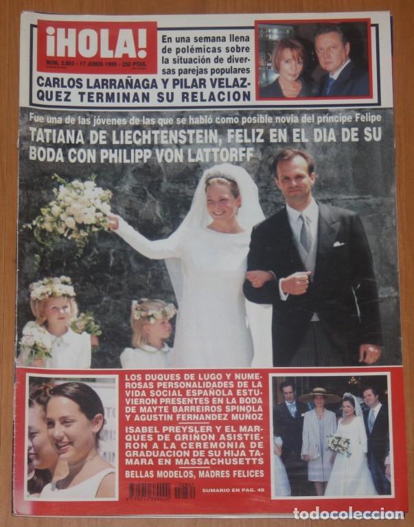 Coleccionismo de revistas y peri&oacute;dicos: ROYAL WEDDING 1999 Princess Tajtana of Liechtenstein Hola cover & 9 page article Tatiana Boda Real