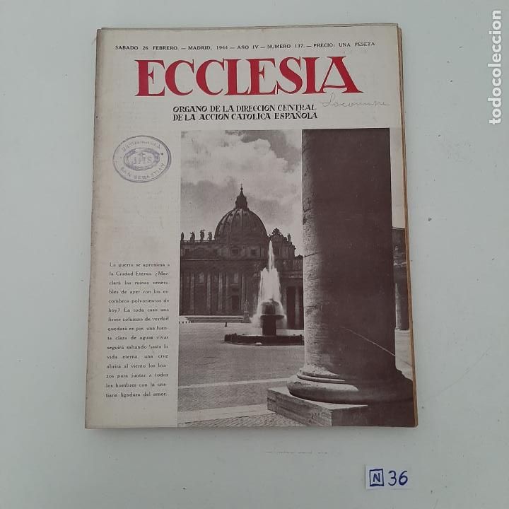 Coleccionismo de revistas y peri&oacute;dicos: Ecclesia - Foto 1