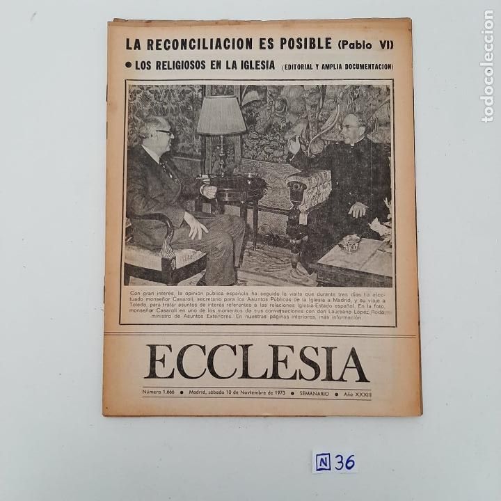 Coleccionismo de revistas y peri&oacute;dicos: Ecclesia - Foto 1
