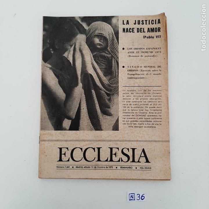 Coleccionismo de revistas y peri&oacute;dicos: Ecclesia - Foto 1
