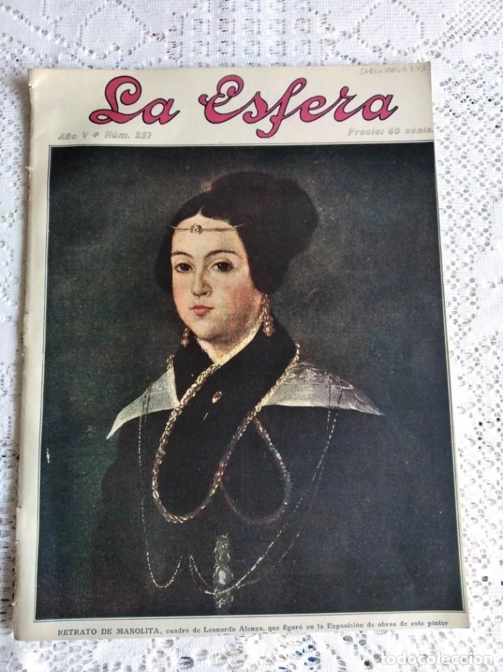 Sammeln von Zeitschriften und Zeitungen: LA ESFERA. N&ordm; 257. A&Ntilde;O 1918. EL ESPA&Ntilde;OLISMO DE ALENZA. DANIEL V&Aacute;ZQUEZ D&Iacute;AZ. LOS &Uacute;LTIMOS D&Iacute;AS... LEER