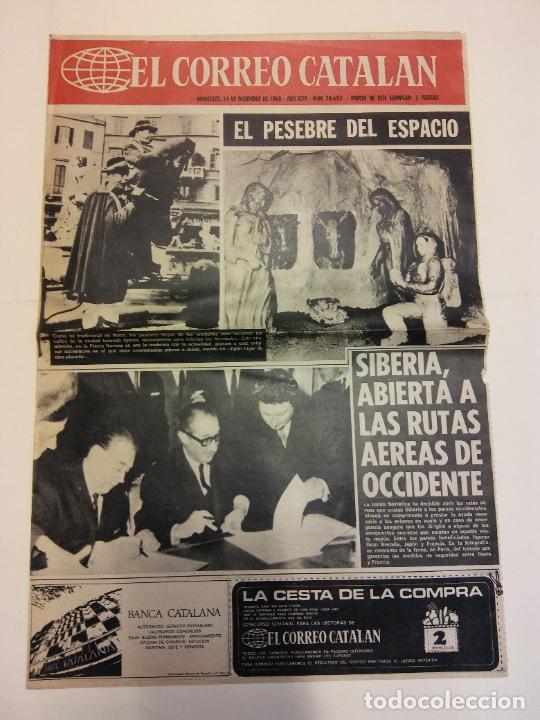 Coleccionismo de revistas y peri&oacute;dicos: EL CORREO CATALAN. DICIEMBRE 1969. 2 P&Aacute;GINAS. EL PESEBRE DEL ESPACIO