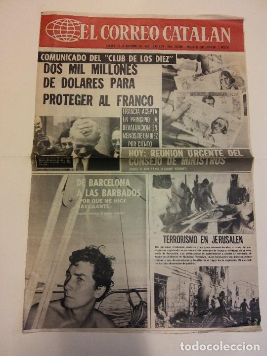 Collection Magazines and Newspapers: EL CORREO CATALAN. NOVIEMBRE 1968. 2 P&Aacute;GINAS. DOS MIL MILLONES DE DOLARES PARA PROTEGER AL FRANCO