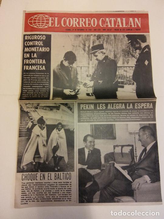 Coleccionismo de revistas y peri&oacute;dicos: EL CORREO CATALAN. NOVIEMBRE 1968. 2 P&Aacute;GINAS. RIGUROSO CONTROL MONETARIO EN LA FRONTERA FRANCESA
