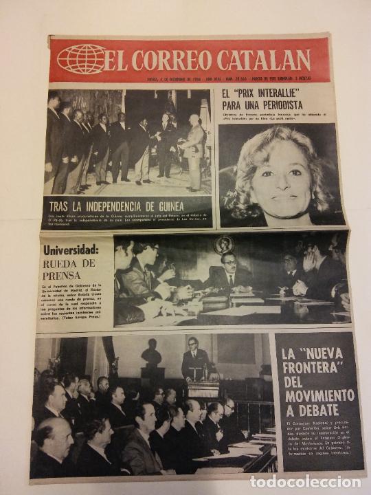Coleccionismo de revistas y peri&oacute;dicos: EL CORREO CATALAN. DICIEMBRE 1968. 4 P&Aacute;GINAS. EL PRIX INTERALLIE PARA UNA PERIODISTA