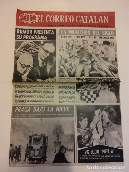 Coleccionismo de revistas y peri&oacute;dicos: EL CORREO CATALAN. DICIEMBRE 1968. 2 P&Aacute;GINAS. RUMOR PRESENTA SU PROGRAMA. LA MARATHON DEL SIGLO