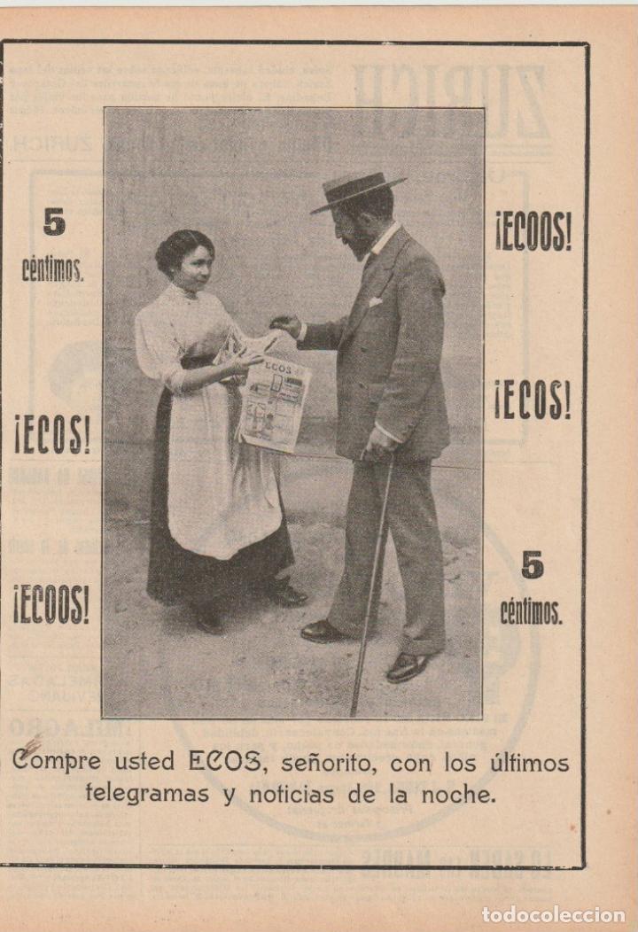 Collezionismo di Riviste e Giornali: Publicidad peri&oacute;dico ECOS - 1912