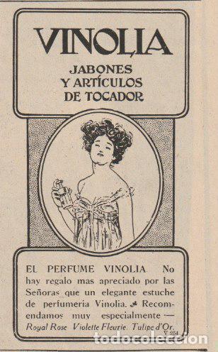 Coleccionismo de Revistas y Peri&oacute;dicos: Publicidad jabones y art&iacute;culos de tocador VINOLIA - 1912