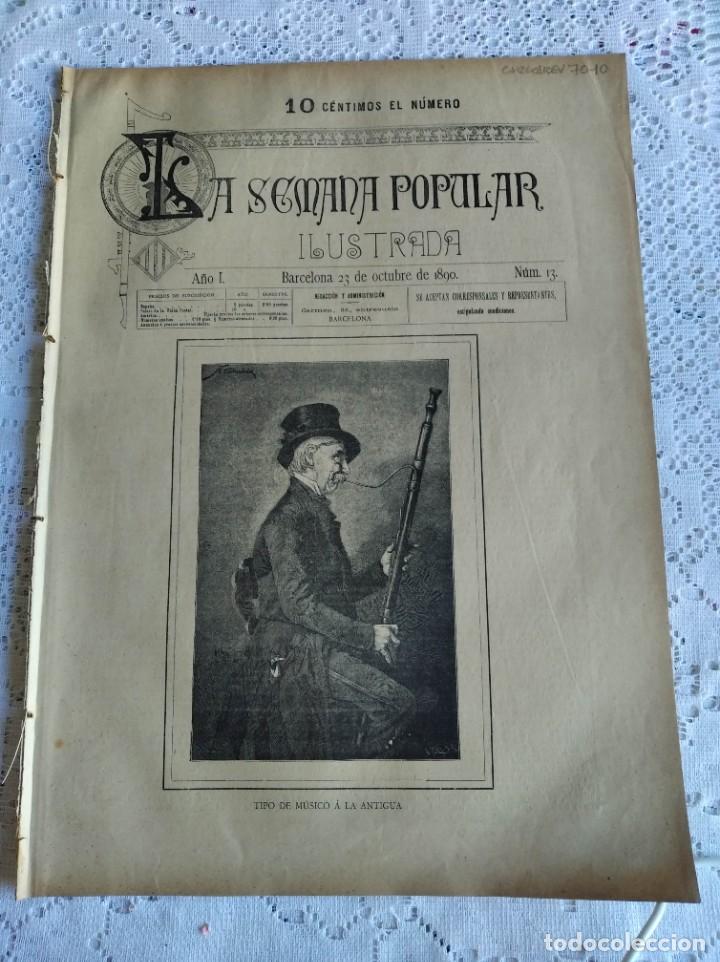Coleccionismo de Revistas y Peri&oacute;dicos: REVISTA LA SEMANA POPULAR ILUSTRADA. N&ordm; 13. A&Ntilde;O 1890. PABLO DELAROCHE. EXPLICACI&Oacute;N DE LOS GRAB..LEER