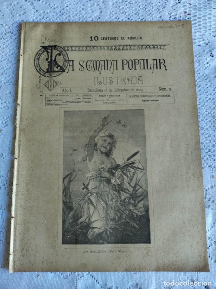Coleccionismo de Revistas y Peri&oacute;dicos: REVISTA LA SEMANA POPULAR ILUSTRADA. N&ordm; 21. A&Ntilde;O 1890. CARACAS. LA REGATA VASCONGADA. LA EXPEDI..LEER