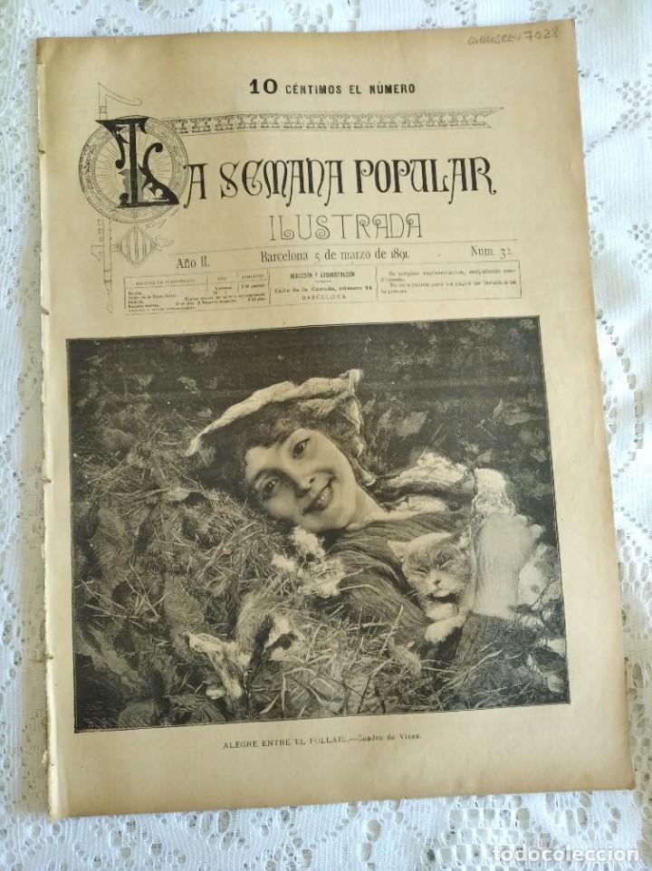 Coleccionismo de Revistas y Peri&oacute;dicos: REVISTA LA SEMANA POPULAR ILUSTRADA. N&ordm; 32. A&Ntilde;O 1891. LA CARROZA DORADA. DON NICOMEDES PASTOR...LEER