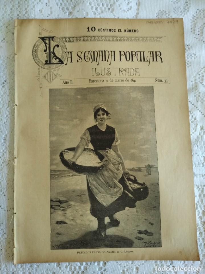 Coleccionismo de Revistas y Peri&oacute;dicos: REVISTA LA SEMANA POPULAR ILUSTRADA. N&ordm; 33. A&Ntilde;O 1891. NOTAS DE NUEVA YORK. REVISTA CIENT&Iacute;FICA...LEER