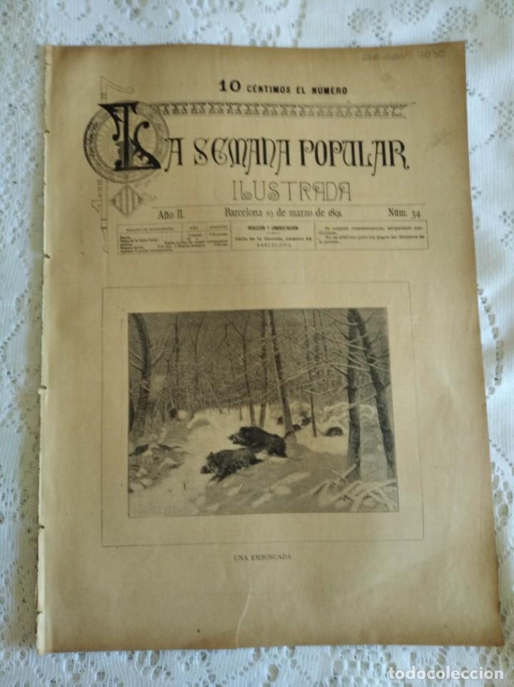 Coleccionismo de Revistas y Peri&oacute;dicos: REVISTA LA SEMANA POPULAR ILUSTRADA. N&ordm; 34. A&Ntilde;O 1891. EL MONT BLANC. UNA CALLE DE FEZ. ISAAC B..LEER
