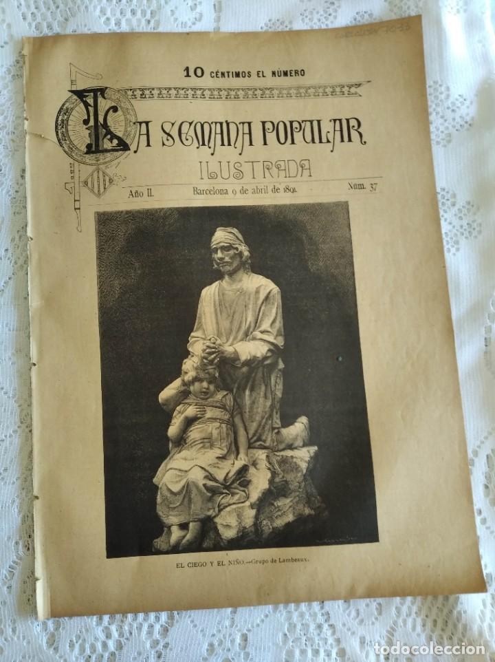 Coleccionismo de Revistas y Peri&oacute;dicos: REVISTA LA SEMANA POPULAR ILUSTRADA. N&ordm; 37. A&Ntilde;O 1891. UNA NUEVA TEOR&Iacute;A DEL ROC&Iacute;O. DE PALERMO A..LEER