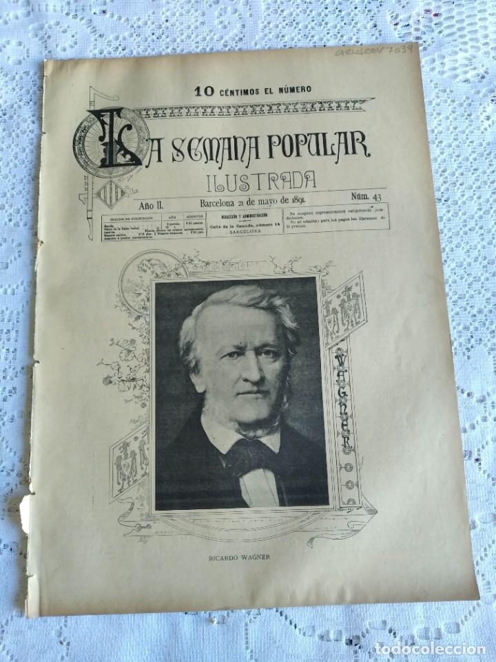 Coleccionismo de Revistas y Peri&oacute;dicos: REVISTA LA SEMANA POPULAR ILUSTRADA. N&ordm; 43. A&Ntilde;O 1891. UN TALLER MILITAR DE NAVEGACI&Oacute;N A&Eacute;REA... LEER