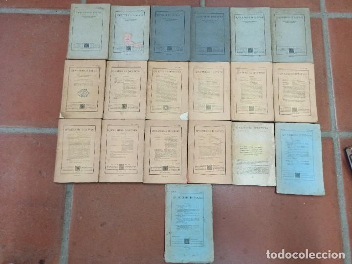 Coleccionismo de Revistas y Peri&oacute;dicos: Lote de 19 ejemplares de QUADERNS D&acute;ESTUDI, revista pedagogia catalana para profesores, 1916 a 1920
