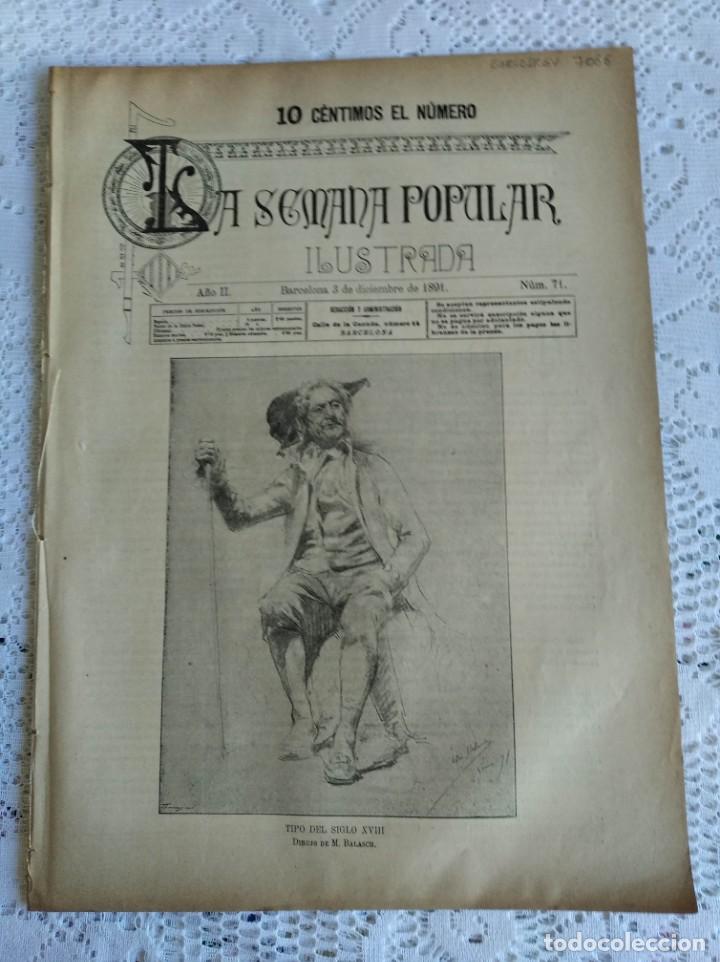 Coleccionismo de Revistas y Peri&oacute;dicos: REVISTA LA SEMANA POPULAR ILUSTRADA. N&ordm; 71. A&Ntilde;O 1891. EL CENTENARIO DE MOZART. PRELUDIOS. EL B..LEER