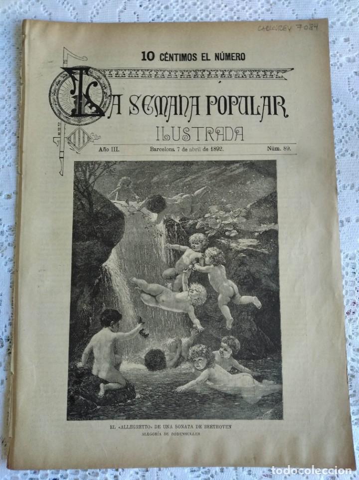 Coleccionismo de Revistas y Peri&oacute;dicos: REVISTA LA SEMANA POPULAR ILUSTRADA. N&ordm; 89. A&Ntilde;O 1892. VENECIA NEVADA. EL PALACIO DE MOLSDORF....LEER