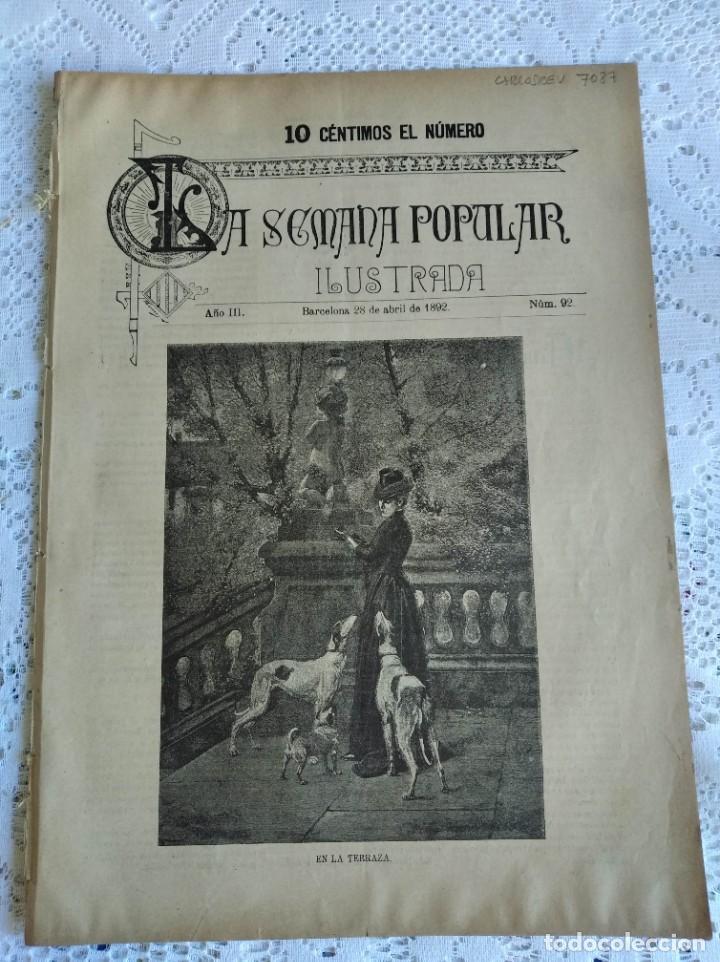 Coleccionismo de Revistas y Peri&oacute;dicos: REVISTA LA SEMANA POPULAR ILUSTRADA. N&ordm; 92. A&Ntilde;O 1892. EL CAIRO. UN CONCIERTO POPULAR EN VIENA...LEER