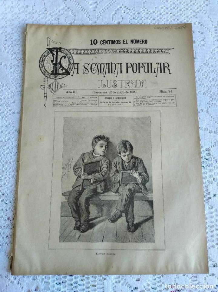 Coleccionismo de Revistas y Peri&oacute;dicos: REVISTA LA SEMANA POPULAR ILUSTRADA. N&ordm; 94. A&Ntilde;O 1892. PRISI&Oacute;N DE PASO EN SIBERIA. PROCESI&Oacute;N DE..LEER