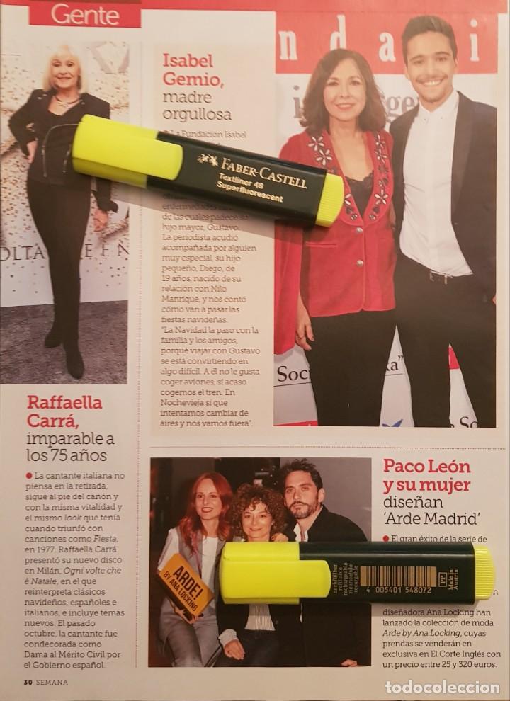 Coleccionismo de Revistas y Peri&oacute;dicos: Reportaje Raffaella Carra / Isabel Gemio / Paco Le&oacute;n 12.12.2018