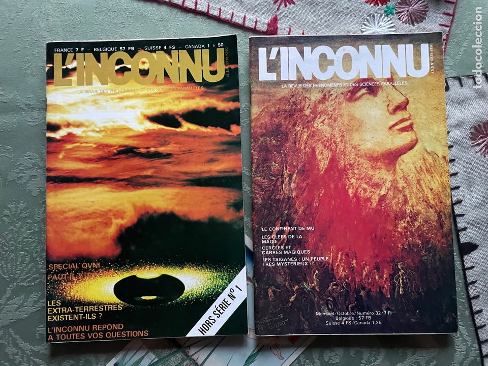 Colecionismo de Revistas e Jornais: L&rsquo;INCONNU (2 n&uacute;meros de la revista francesa de ufologia y esoterismo)
