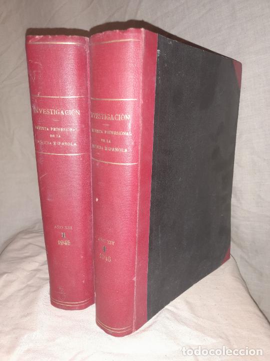 Coleccionismo de revistas y peri&oacute;dicos: INVESTIGACION&middot;REVISTA PROFESIONAL DE LA POLICIA ESPA&Ntilde;OLA - A&Ntilde;OS 1945-46 - ILUSTRADAS.