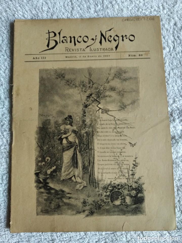 Collezionismo di Riviste e Giornali: BLANCO Y NEGRO. N&ordm; 89. A&Ntilde;O 1893. LA GRAN NOCHE. LA MANTA CORDOBESA. EL SARGENTO P&Eacute;REZ. ALEJAN.. LEER