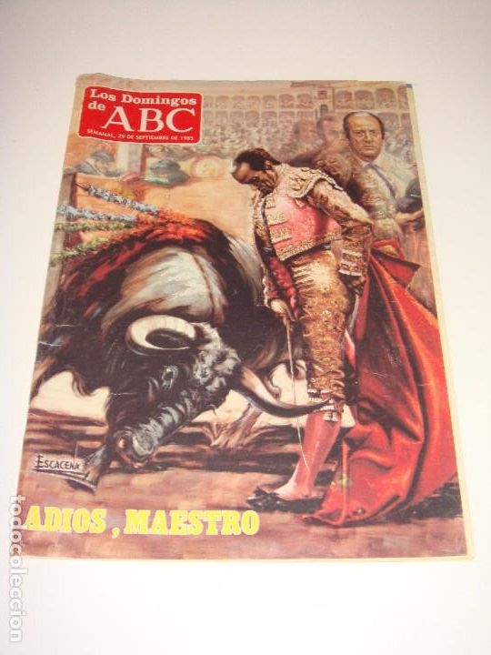 Coleccionismo de Revistas y Peri&oacute;dicos: LOS DOMINGOS DE ABC 29 SEPTIEMBRE 1985 ADI&Oacute;S MAESTRO