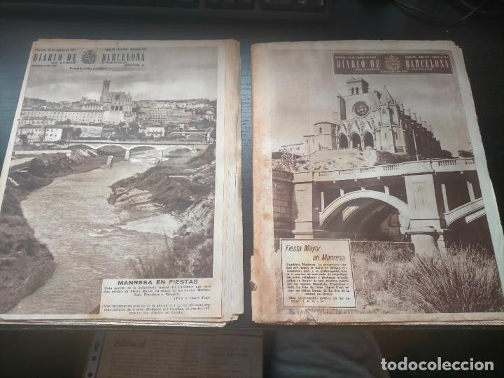 Coleccionismo de revistas y peri&oacute;dicos: Antiguos 2 peri&oacute;dico / peri&oacute;dicos Diario de Barcelona Ciudad de Manresa fiesta Mayor