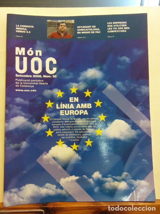 Coleccionismo de revistas y peri&oacute;dicos: REVISTA M&Oacute;N UOC SETEMBRE 2008. N&Uacute;M. 30. EN L&Iacute;NIA AMB EUROPA