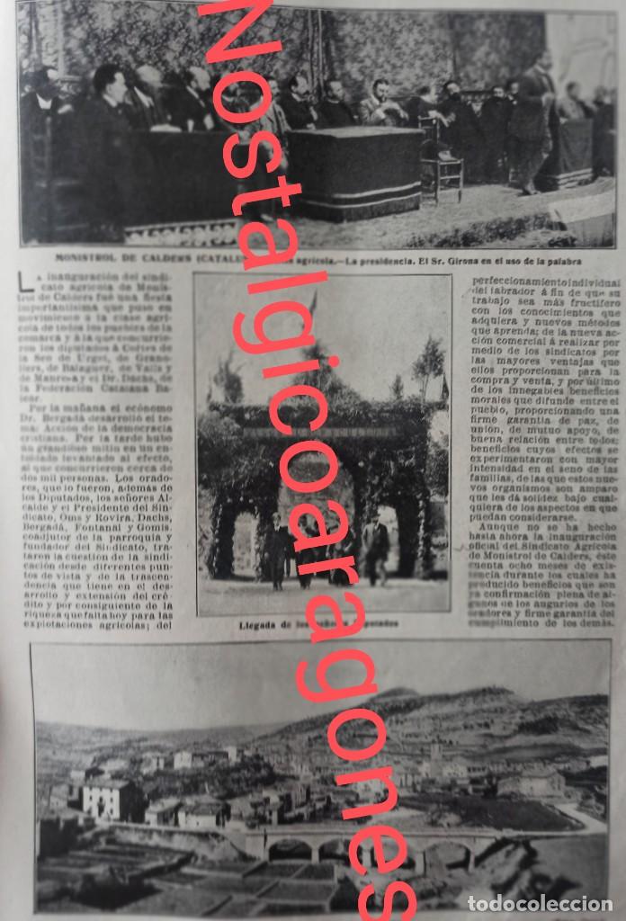 Coleccionismo de revistas y peri&oacute;dicos: Monistrol de Calders m&iacute;tin agricola y vistas Foto revista principio siglo XX 190Z