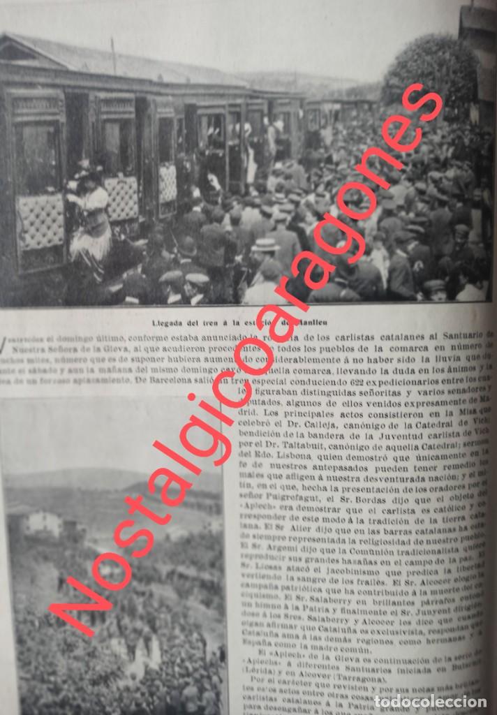 Coleccionismo de revistas y peri&oacute;dicos: Gleva Barcelona m&iacute;tin Carlistas catalanes Foto revista principio siglo XX 190Z
