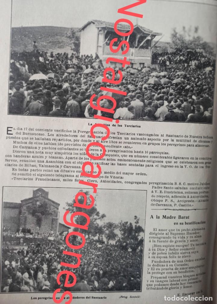 Collezionismo di Riviste e Giornali: Carranza Vizcaya peregrinaci&oacute;n Terciarios vascos S&deg; B Suceso Foto revista principio siglo XX 190Z