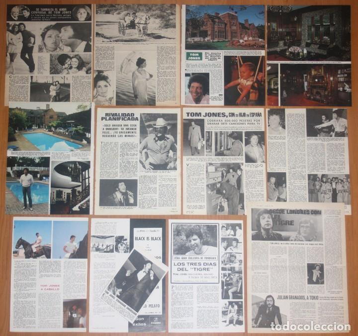 Coleccionismo de Revistas y Peri&oacute;dicos: TOM JONES lote prensa spain magazine articles 1960s/80s clippings photos pop music singer