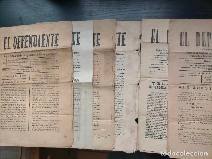 Coleccionismo de Revistas y Peri&oacute;dicos: Antiguos 6 peri&oacute;dico Mensual el Dependiente &oacute;rganos de los servicios de la delegaci Manresa a&ntilde;o 1906