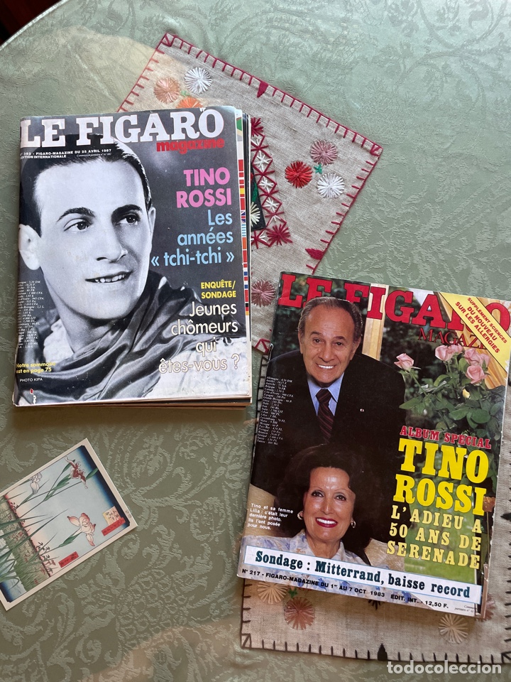 Colecionismo de Revistas e Jornais: Tino ROSSI: 2 n&uacute;ms. de la revista LE FIGARO MAGAZINE