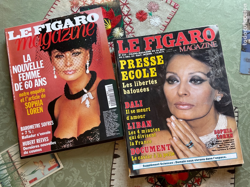 Coleccionismo de revistas y peri&oacute;dicos: SOPHIA LOREN: 2 n&uacute;ms de la revista LE FIGARO MAGAZINE