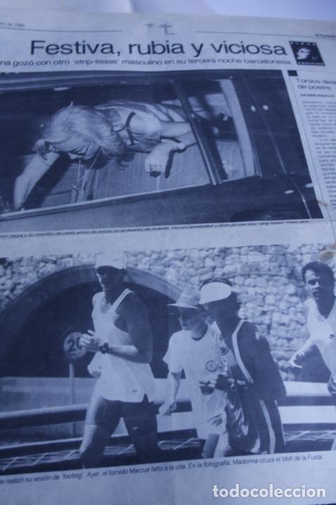 Coleccionismo de Revistas y Peri&oacute;dicos: HOJA DEL PERIODICO MADONNA EN BARCELONA 1990