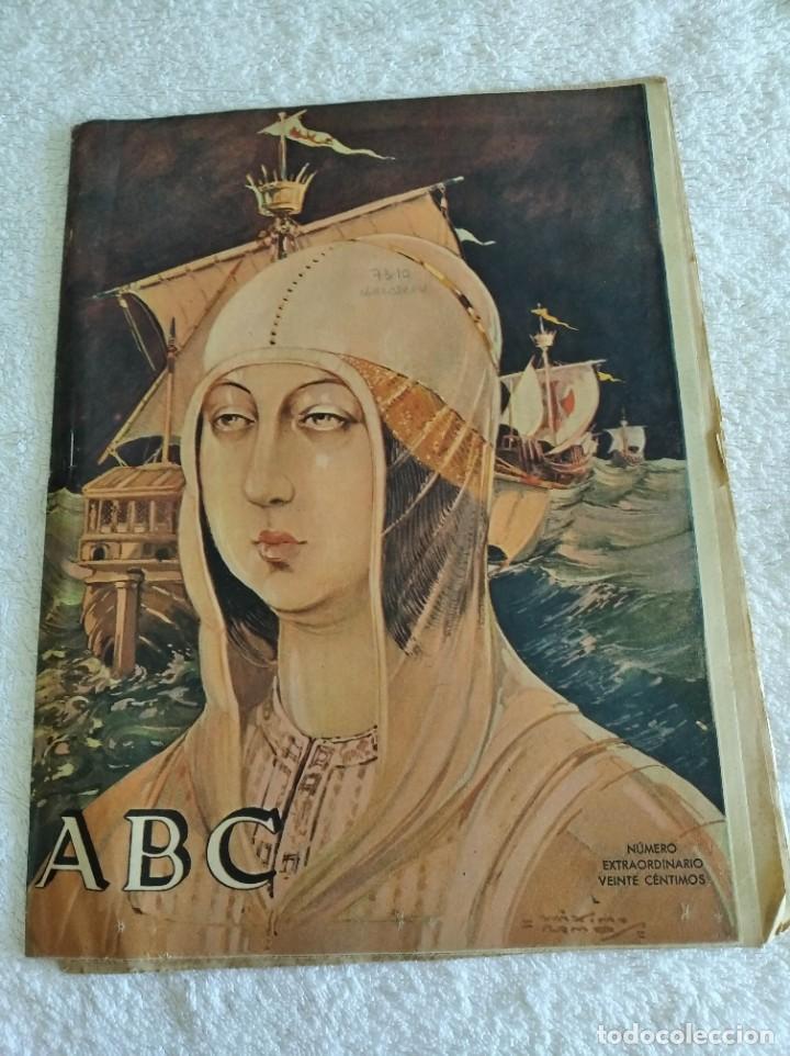 Coleccionismo de Revistas y Peri&oacute;dicos: PERI&Oacute;DICO ABC EXTRAORDINARIO. N&ordm; 9791. A&Ntilde;O 1934. EL PILAR, LOS ARAGONESES Y EL DESCUBRIMIENTO.. LEER