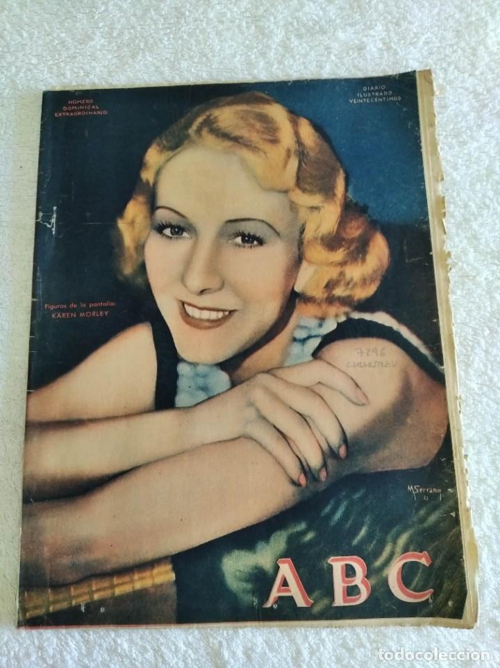 Coleccionismo de Revistas y Peri&oacute;dicos: PERI&Oacute;DICO ABC DOMINICAL. N&ordm; 9325. A&Ntilde;O 1933. EL MINISTRO DE AGRICULTURA EN ANDALUC&Iacute;A. BADAJOZ... LEER