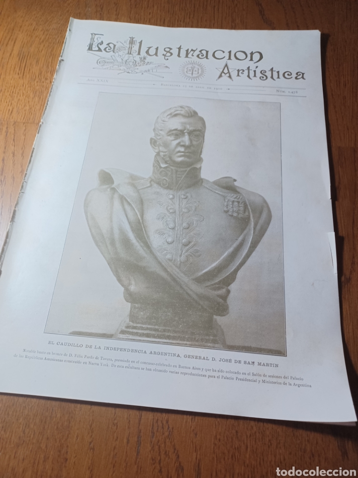 Sammeln von Zeitschriften und Zeitungen: REVISTA 1910 CANOAS EN MONACO &iquest; HAY VIDA EN MARTE? DIRIGIBLE CLEMENT- BAYARD. PEDRO I DE SERBIA
