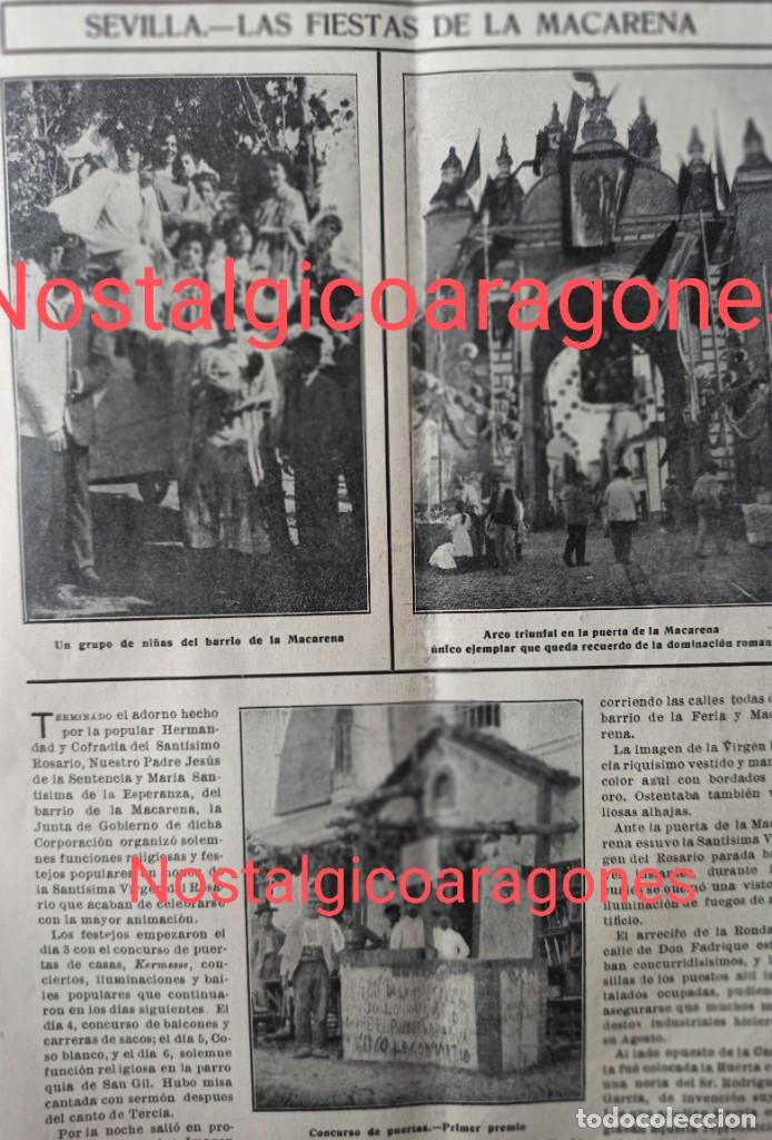 Collezionismo di Riviste e Giornali: Sevilla fiestas barrio Macarena , arco , concurso Foto revista principio siglo XX 190Z
