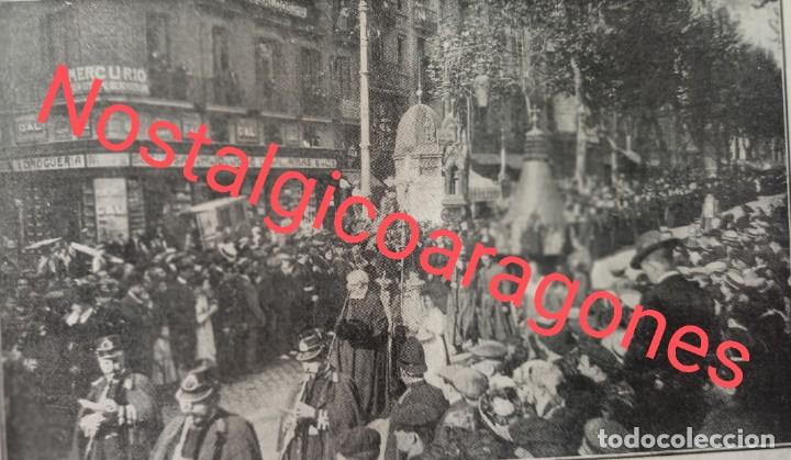 Collectionnisme de Revues et Journaux: Entierro cardenal obispo Salvador Casa&ntilde;as Pag&eacute;s 6 hojas 18 Foto revista principio siglo XX 190Z