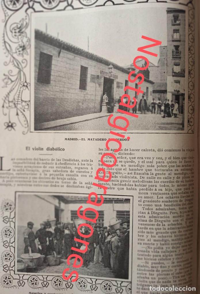 Collectionnisme de Revues et Journaux: Madrid matadero cerdos secuencias Foto revista principio siglo XX 190Z