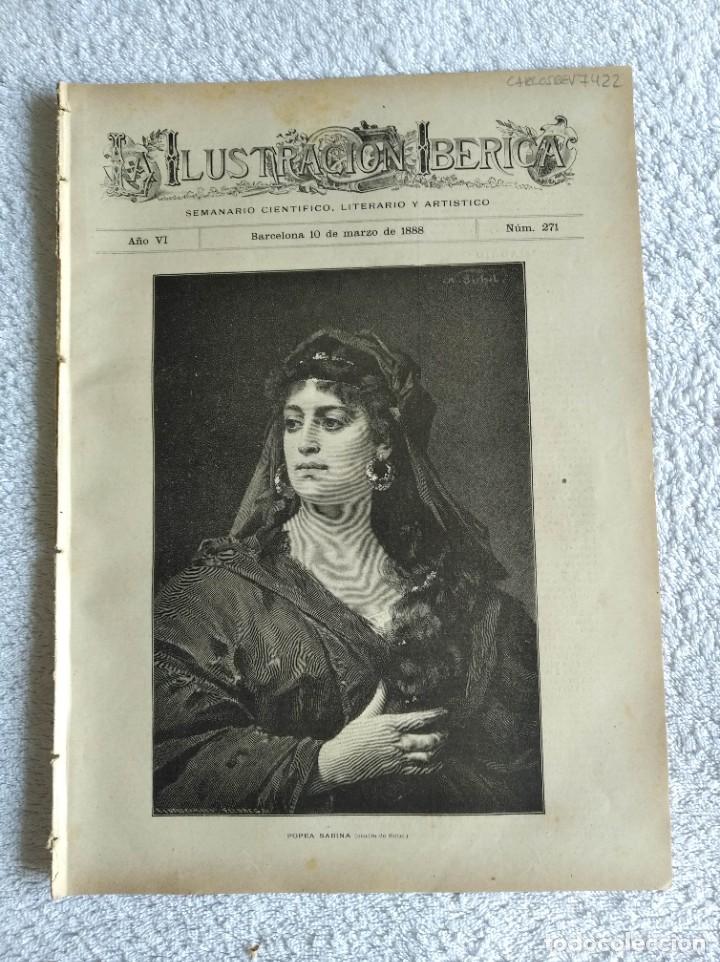 Coleccionismo de Revistas y Peri&oacute;dicos: LA ILUSTRACI&Oacute;N IB&Eacute;RICA. N&ordm; 271. A&Ntilde;O 1888. EL AMAZONA. CENTENARIO-MAN&Iacute;A. LA MUERTE DE SANTA &Aacute;G..LEER