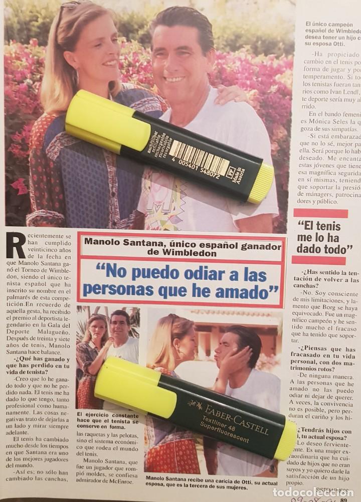 Coleccionismo de revistas y peri&oacute;dicos: Reportaje Manolo Santana 09.08.1991