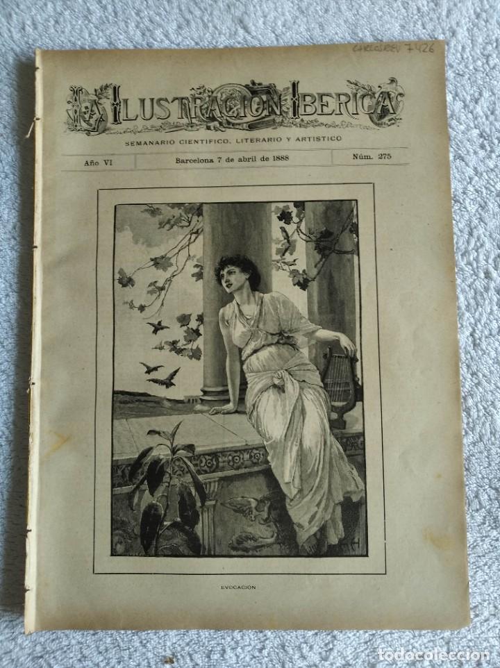 Coleccionismo de Revistas y Peri&oacute;dicos: LA ILUSTRACI&Oacute;N IB&Eacute;RICA. N&ordm; 275. A&Ntilde;O 1888. ALFONSO DAUDET. LA IRRUPCI&Oacute;N DE LOS B&Aacute;RBAROS. EXPOS.. LEER