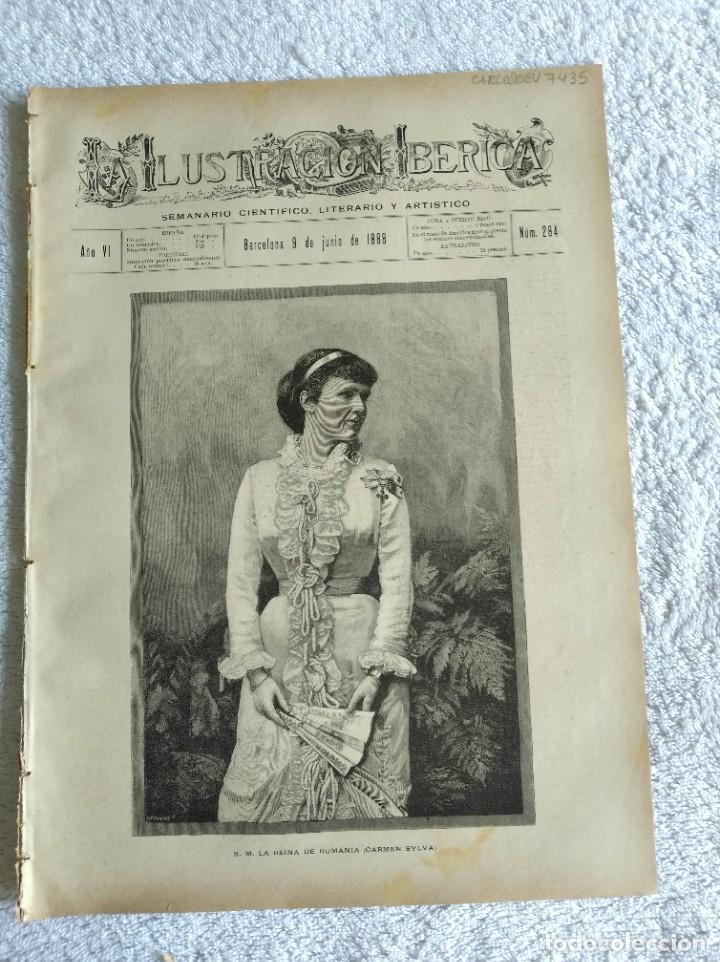 Coleccionismo de Revistas y Peri&oacute;dicos: LA ILUSTRACI&Oacute;N IB&Eacute;RICA. N&ordm; 284. A&Ntilde;O 1888. ALFONSO DAUDET. RASGOS CARACTER&Iacute;STICOS. CARMEN SYLVA..LEER