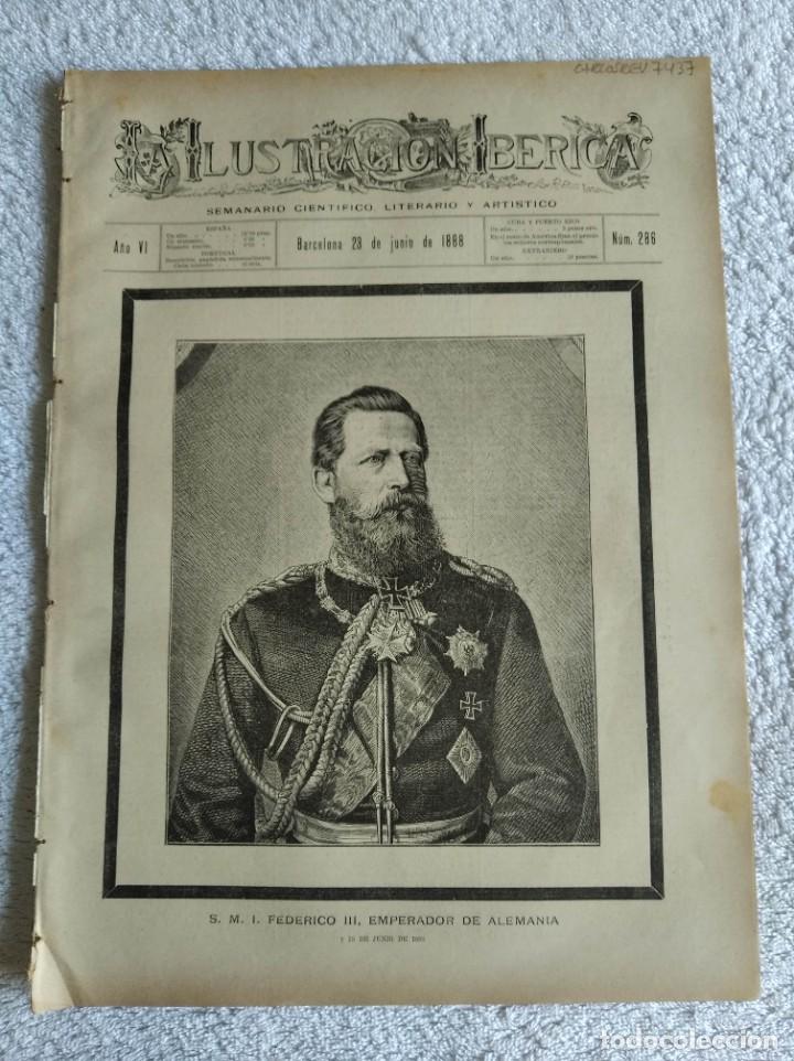 Coleccionismo de Revistas y Peri&oacute;dicos: LA ILUSTRACI&Oacute;N IB&Eacute;RICA. N&ordm; 286. A&Ntilde;O 1888. PALACIO REAL DE MADRID. LA REINA REGENTE EN MONTSER.. LEER